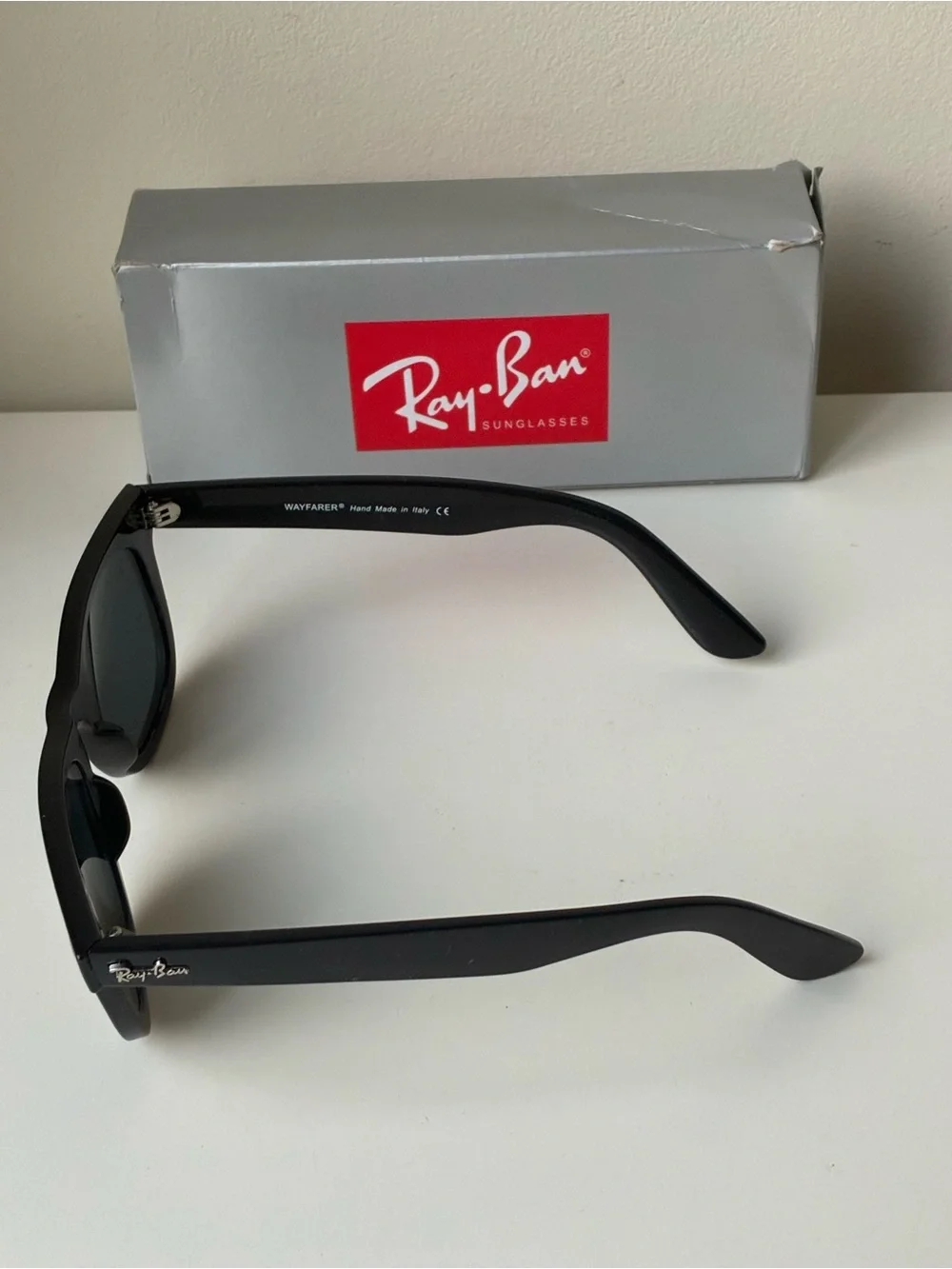 Ray-Ban Black Wayfarer Sunglasses with Dark Lenses